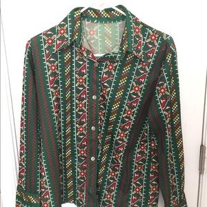 Wild 60s Polyester Button-Up